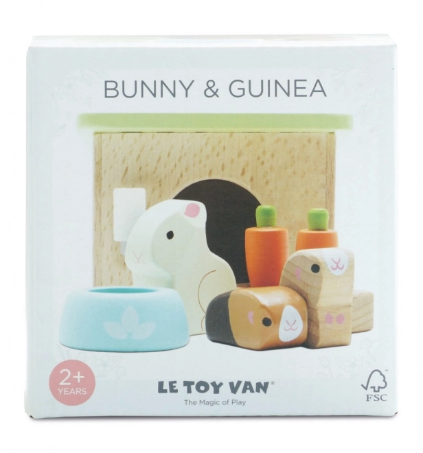 Le Toy Van Set Zajček & Morski Prašiček