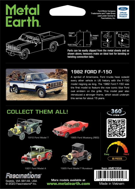 METAL EARTH 3D sestavljanka Ford F-150 Tovornjak 1982