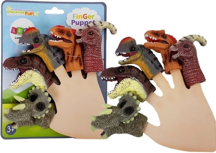 Gumijaste prstne lutke dinozavri, komplet 5 kos