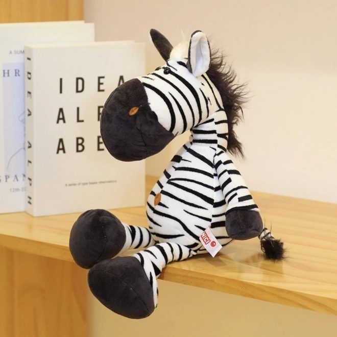 Plišasta igrača zebra črnobela 25 cm