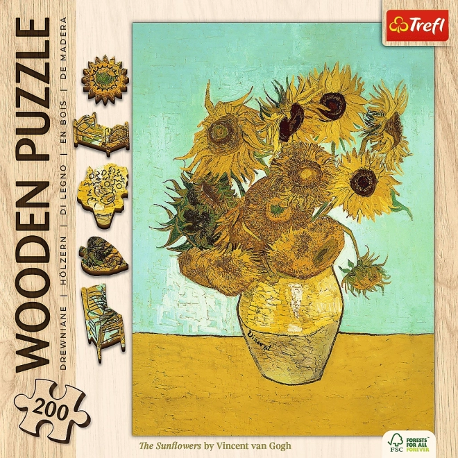 TrefL leseni puzzle Vincent van Gogh - Sončnice