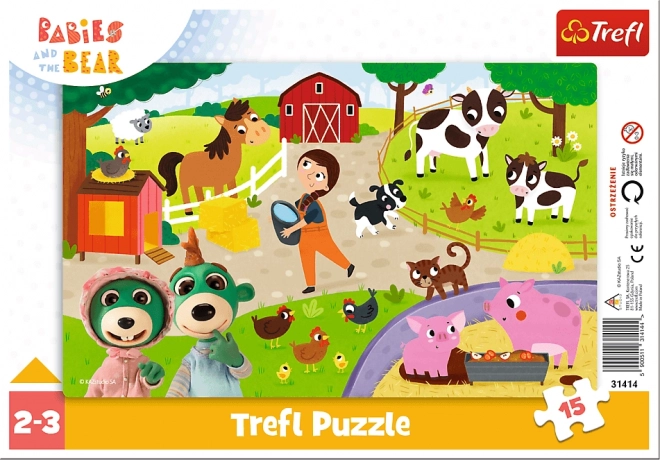 TREFL Puzzle Kmetija 15 kosov