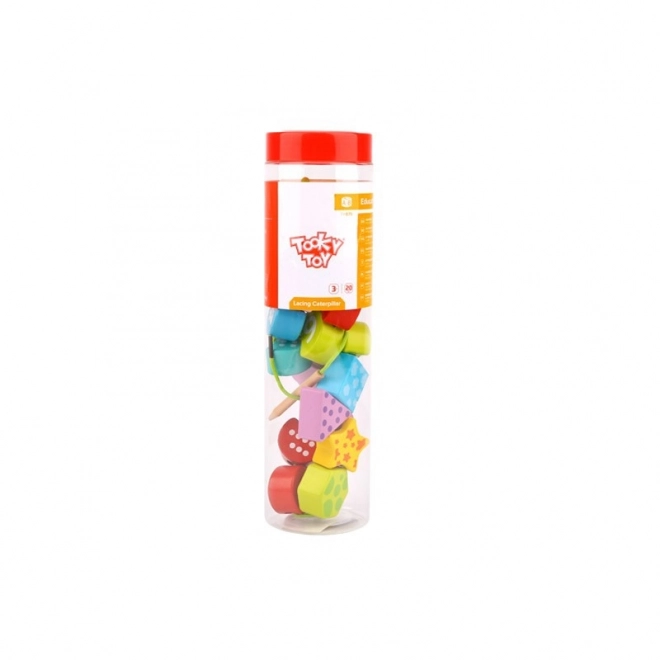 Lesena vezalna gosenica TOOKY TOY