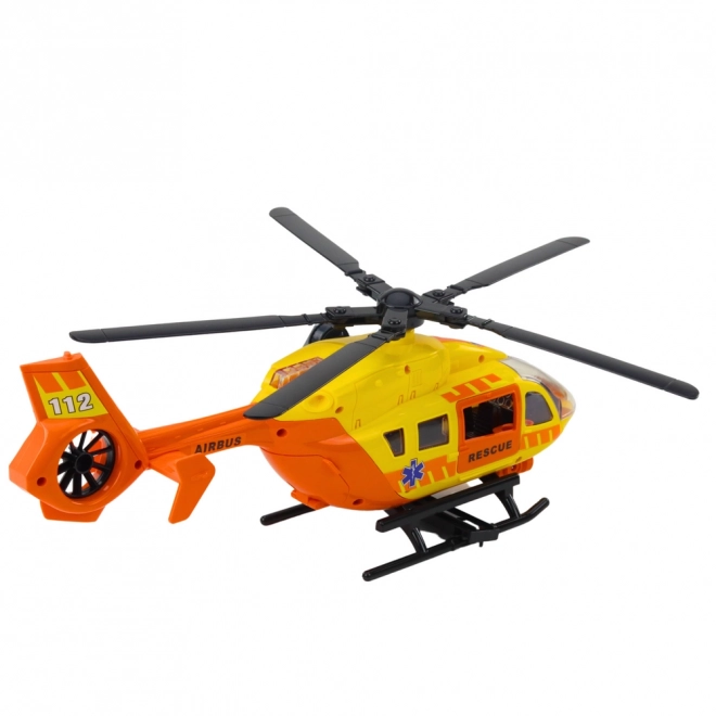 Reševalni helikopter s kavljem in nosili z lučmi in zvokom, oranžen 1:12