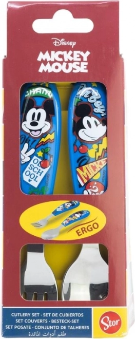 Otroški pribor Mickey Mouse - set 2 kosa