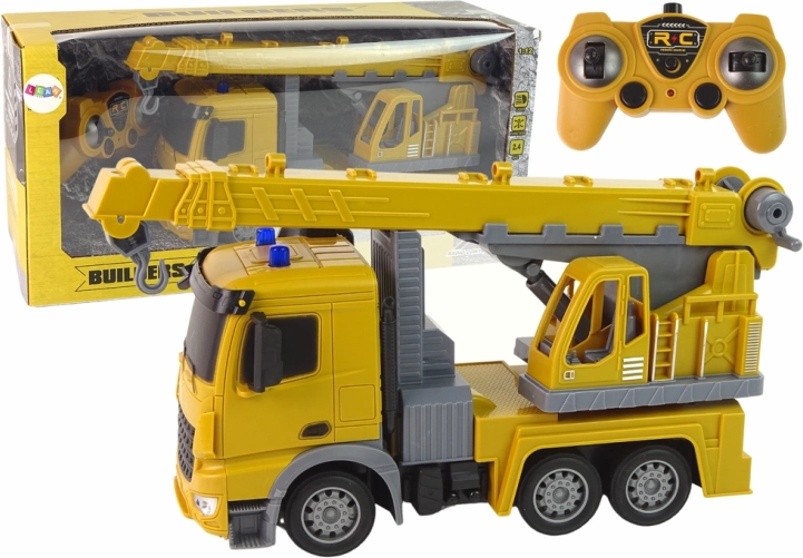 RC gradbeni žerjav 2.4 GHz rumen 1:12