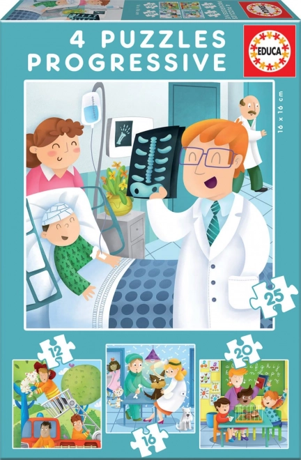 Otroški puzzle Poklici prihodnosti 4v1