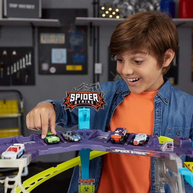 Steza za avtomobile ZURU Metal Machines: Napad Pajka