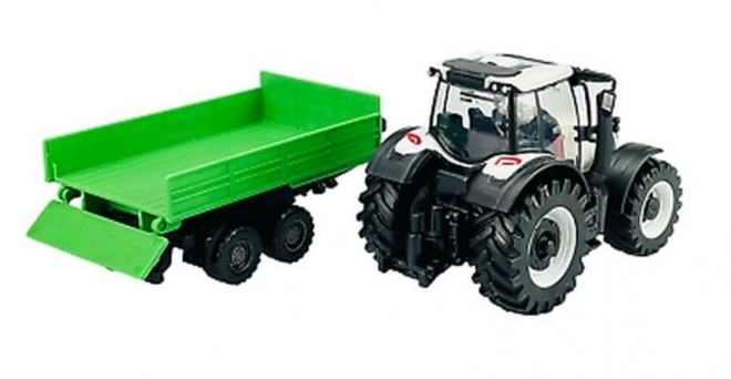 Bburago Farma 10cm Traktor s Priklopnikom - Valtra N174 - Prekucni Priklopnik