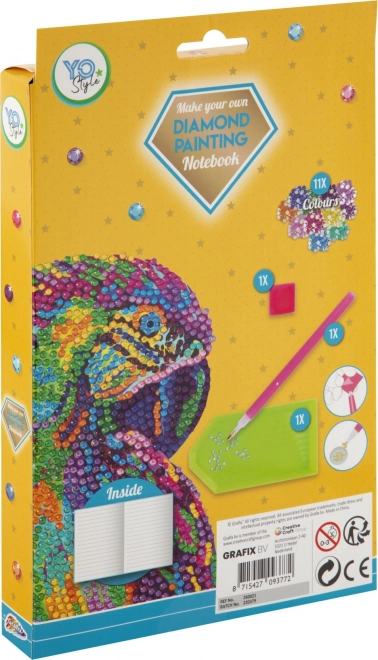 GRAFIX Diamantno slikanje Blok A5 Papiga