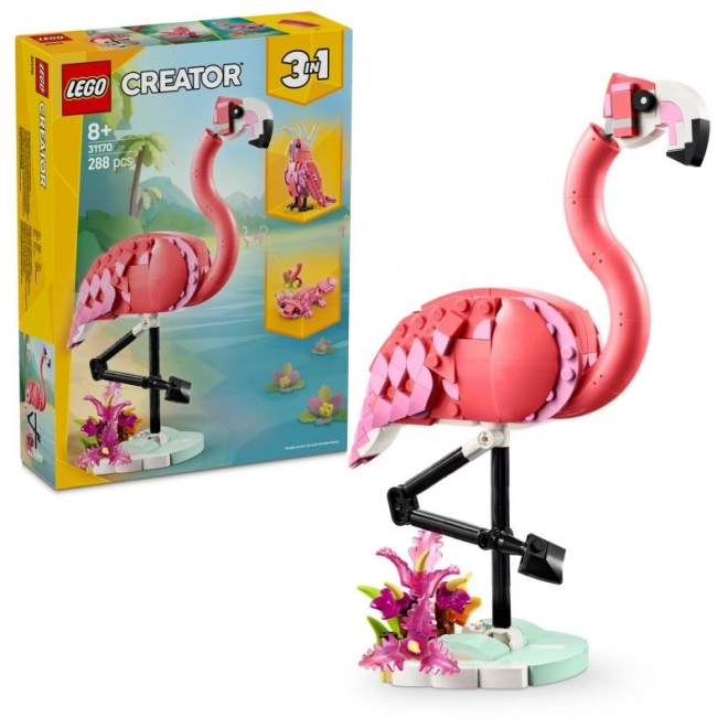 LEGO Creator 3 v 1 31170 Divje živali: Rožnati flamingo