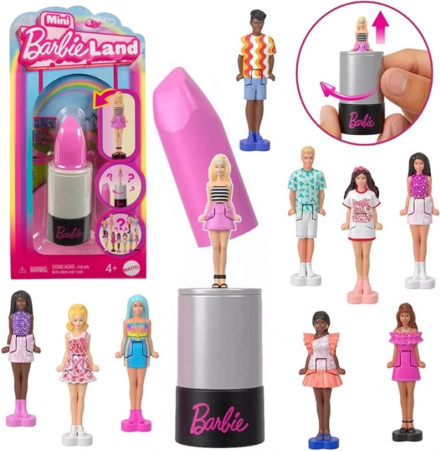 mattel mini barbie land – presenečenje v šminki barbie ali ken