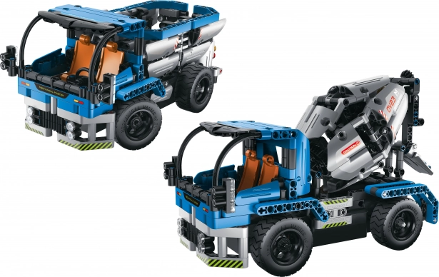 Gradbeni komplet tovornjak in betonmešalec 2v1 RC 26 cm