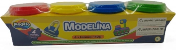 Plastelin MODELO 4×140 g – različne barve