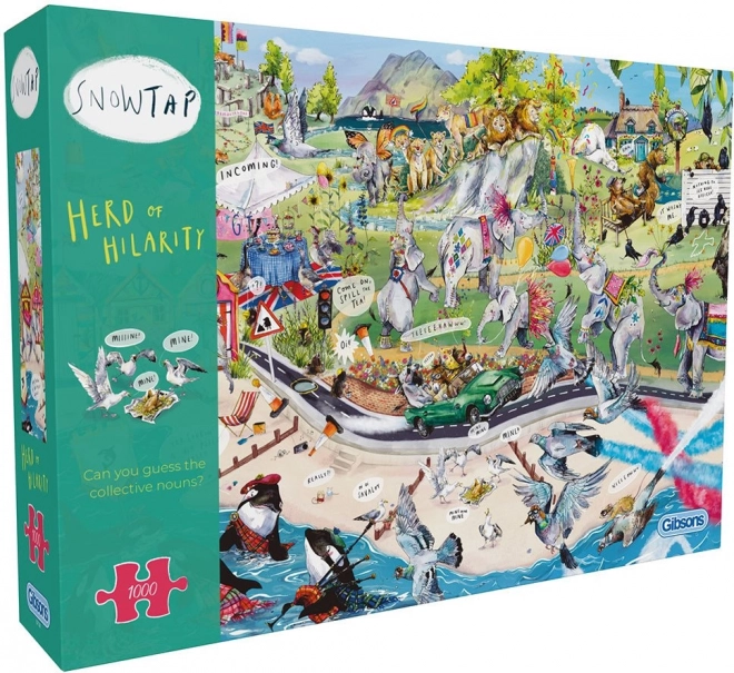 Gibsons Zabavno čredo Puzzle 1000 kosov