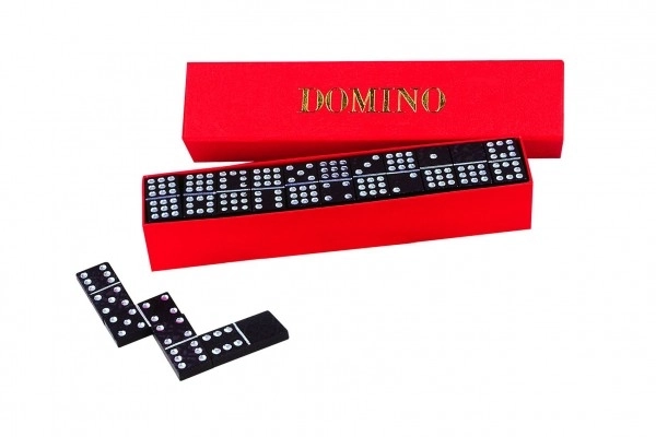 Domino družabna igra les 28 kos v škatlici 15,5x3,5x5cm