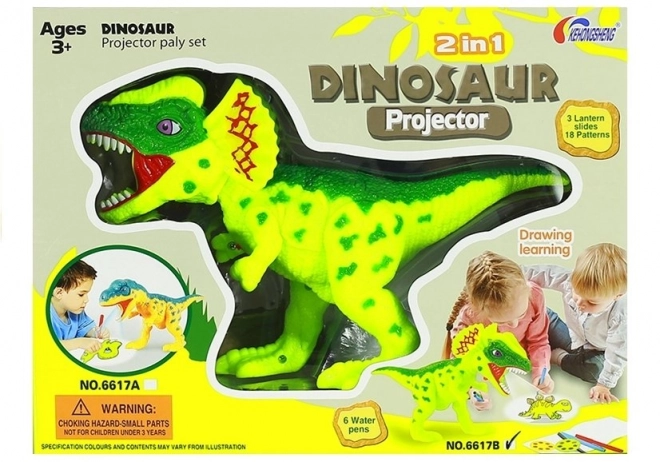 Projektor Dinozaver s Flomastri 2v1