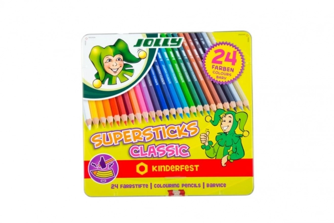 Supersticks 24 barv v kovinski škatli