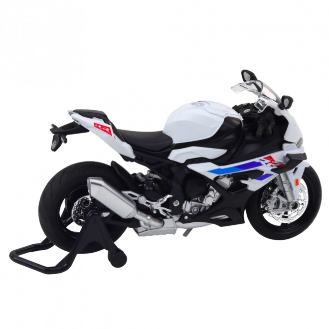 Športni kovinski model motornega kolesa 1:12 beli