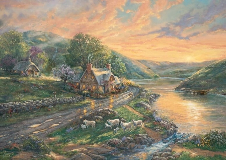 Sestavljanka Zora v Emerald Valley 1000 koščkov SCHMIDT