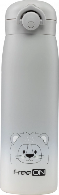 FreeON otroška nerjaveča termovka 480 ml - Siva