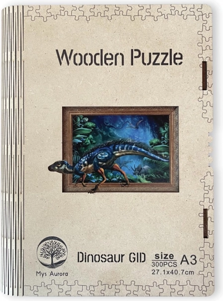 Lesene sestavljanke dinozaver A3, ki svetijo v temi