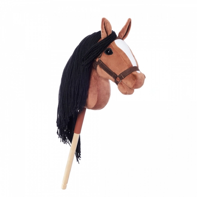 Konjiček na palici Hobby Horse HOPPIHORSE temno rjav