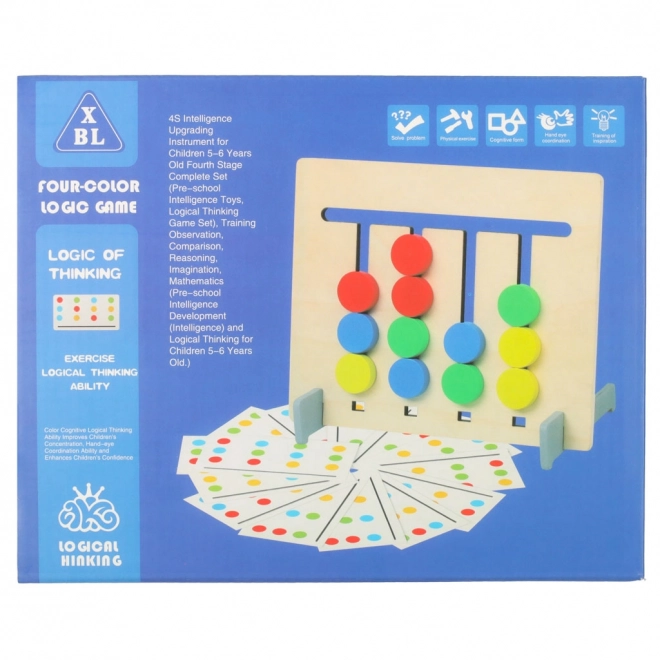 Montessori lesena izobraževalna igrača - ujemanje barv sadja