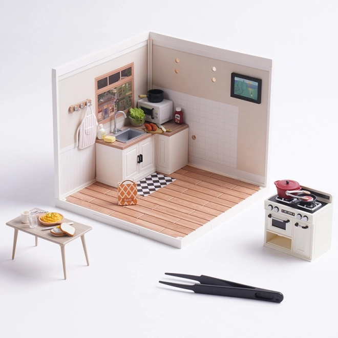 RoboTime miniatura hiške Kuhinjica Happy Meals