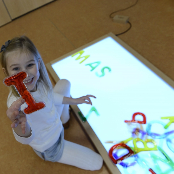 Masterkidz Kvadratni LED svetlobni panel barvni + set dodatkov