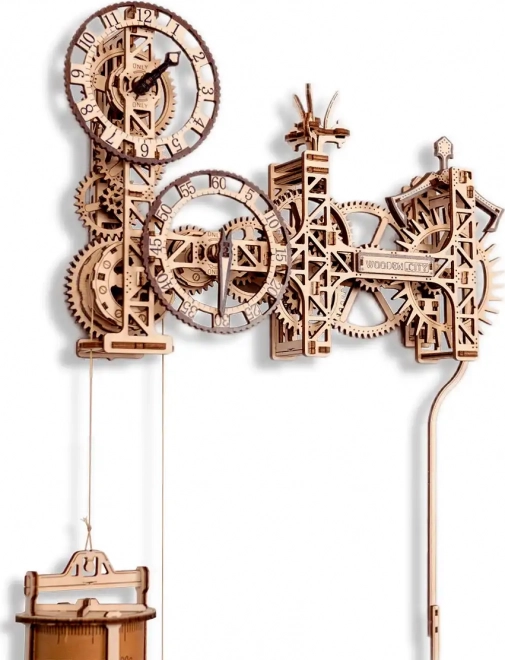 WOODEN CITY 3D sestavljanka Steampunk stenske ure 269 delov