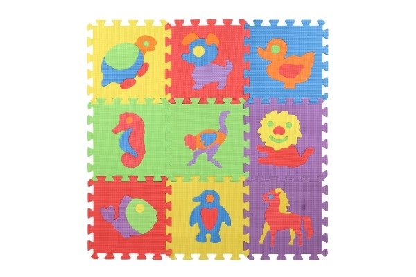 Pena puzzle Živali 29x29x1cm 10 kos v foliji