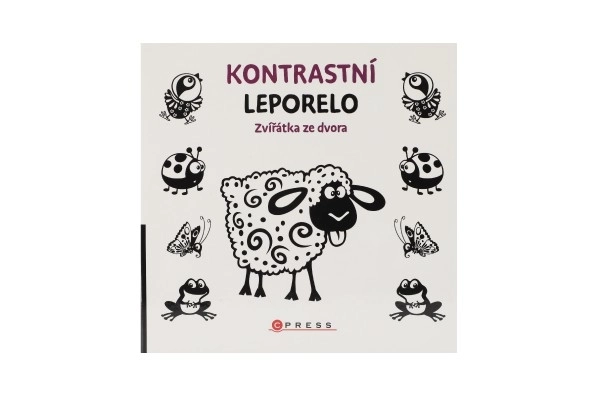 Knjižica Kontrastne kartonske knjige Živali z dvorišča 15,5x15cm 0m+