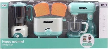 Set otroških kuhinjskih aparatov – mešalnik, ročni mešalnik in toaster