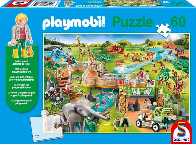 Sestavljanka SCHMIDT Playmobil živalski vrt 60 koščkov s figurico