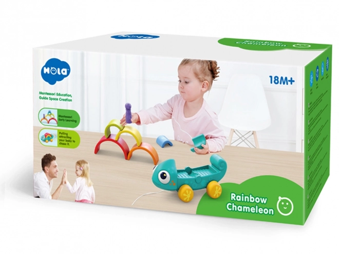 Barviti kameleon igrača montessori 18m+