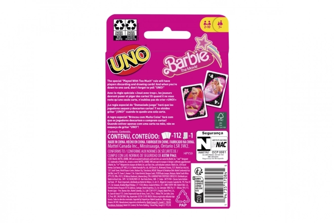 Karte UNO Barbie Film