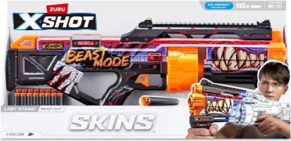 X-Shot Skins Last Stand Beast Mode – otroški penasti blaster (16 puščic)