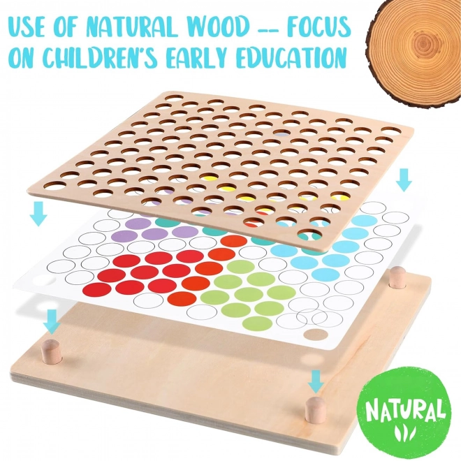 Barvne kroglice mozaik Montessori Woopie