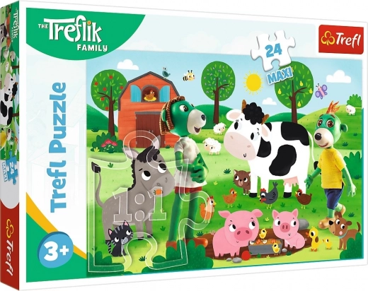 Puzzle 24 maxi Družina Treflikov na podeželju TREFL