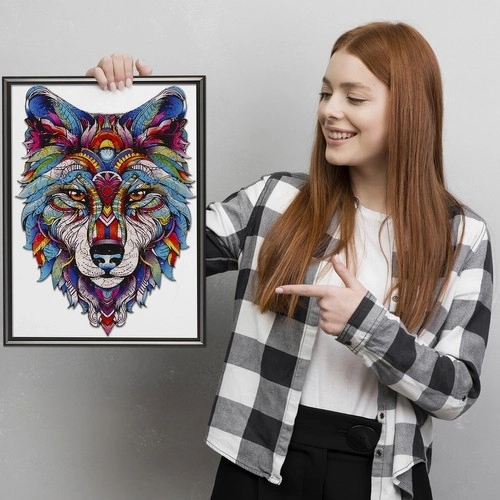 Lesne puzzle Kruzzel volčji motiv