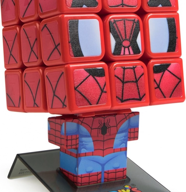 Rubikova kocka 3×3 SPIDER-MAN Cuber – zbirateljska izdaja s podstavkom