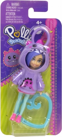 Polly Pocket obesek Dino mini punčka