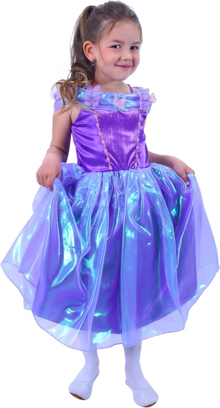 Otroški kostum princesa vijolična z metulji