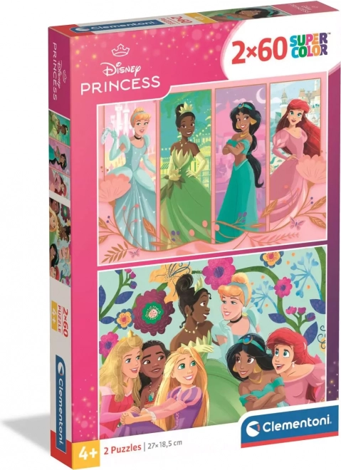 Clementoni sestavljanka Disney princese 2x60 kosov