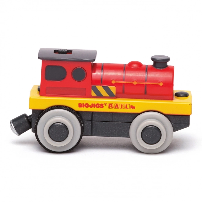 Bigjigs Rail Električna lokomotiva Rdeči silak