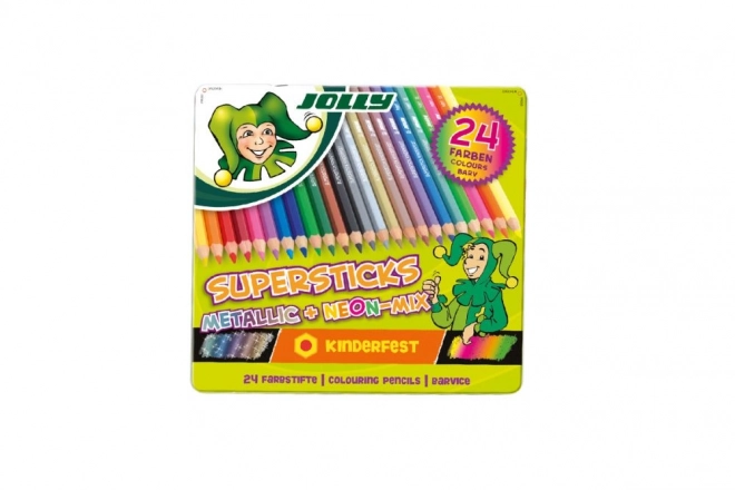 Barvice Supersticks 24 barv, vključno z metalnimi in neonskimi