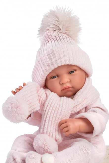 Llorens M843-16 oblačilni komplet za punčko novorojenčka NEW BORN velikost 43-44 cm