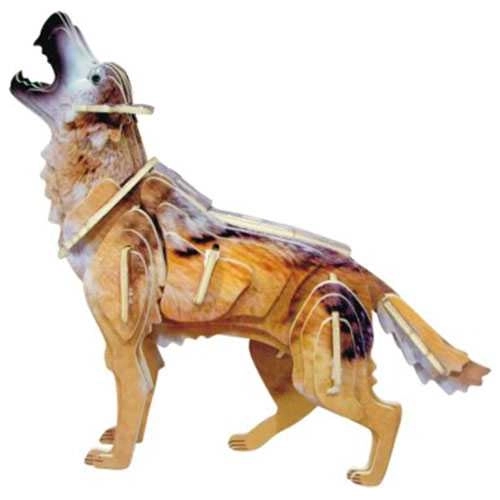 Woodcraft Lesena 3D sestavljanka Volk