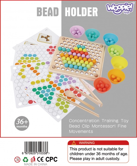 Barvne kroglice mozaik Montessori Woopie